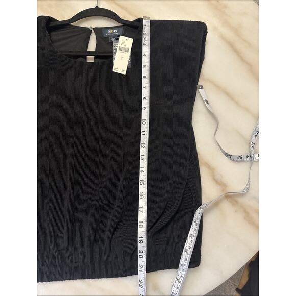 Anthropologie Maeve Endless Rose Textured Muscle Tee Black Size L - Picture 7 of 7